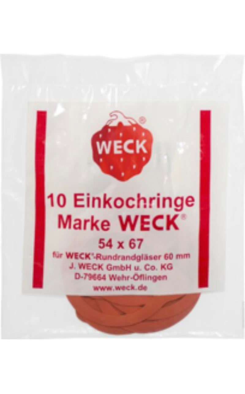 10 Weck-Einkochringe, 54*67mm
