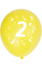 5 Zahlenballons, Ø 25cm, bunt sortiert, 2
