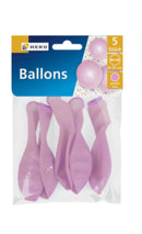 5 Ballons "uni", Ø 25cm, pastell rosa