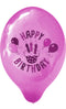 8 Ballons mit Motiv, Ø 22cm, bunt sortiert, Happy Birthday