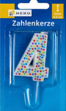 Zahlenkerze auf Picker, Höhe 4,5cm, 4