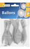 5 Ballons "uni", Ø 25cm, silber