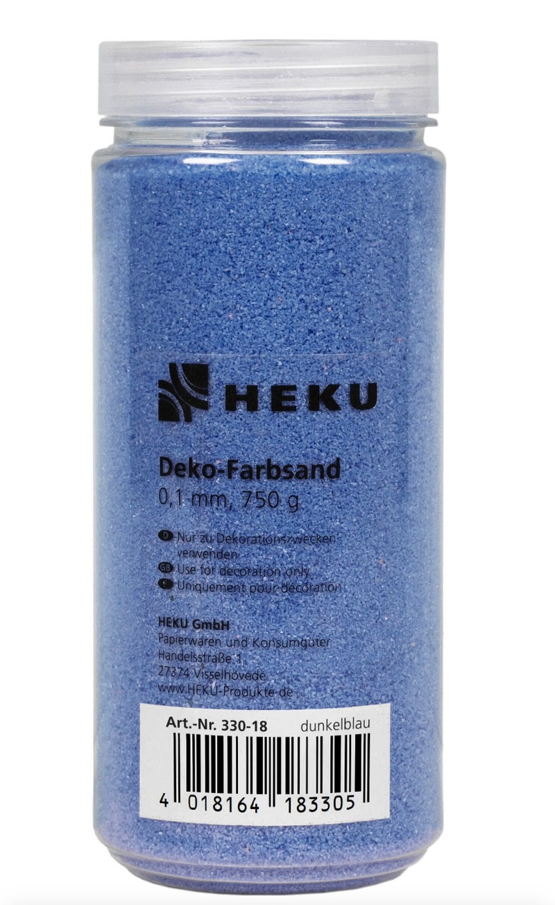 Deko-Farbsand, 0,1mm, ca. 750g, in Zylinderdose, dunkelblau