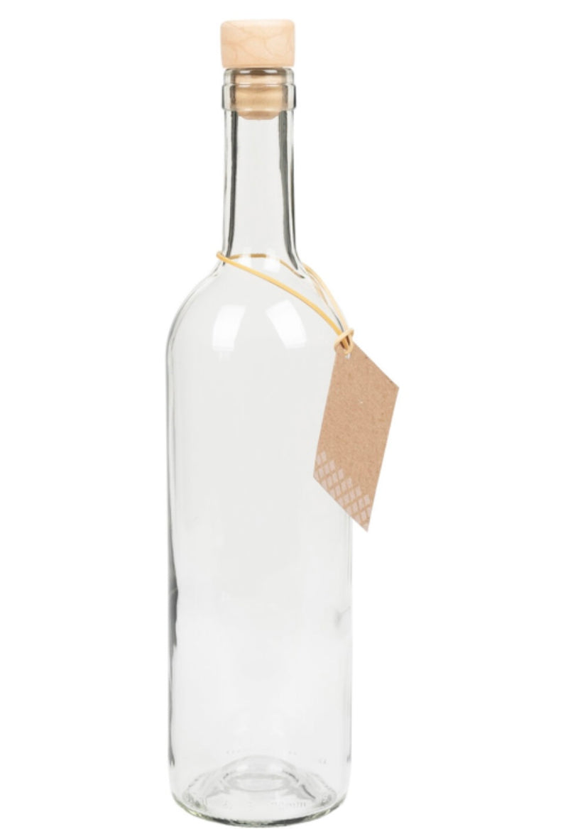 Design-Flasche mit Korken und Geschenkanhänger, 0,75l