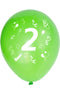 5 Zahlenballons, Ø 25cm, bunt sortiert, 2