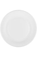 100 Pappteller,weiß,Ø 23cm,Frischf.,ca.180g/m²,be green