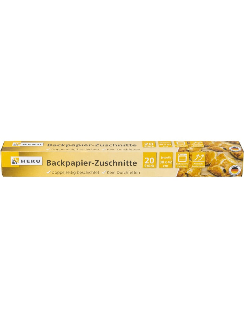 20 Backpapierzuschnitte, 38*42cm, beschichtet, in Faltschachtel