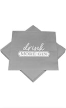 30 Servietten m. Motiv, 3-lg., 25*25cm, Drink more Gin