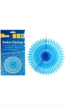 Deko-Fächer, Ø 40cm, türkis