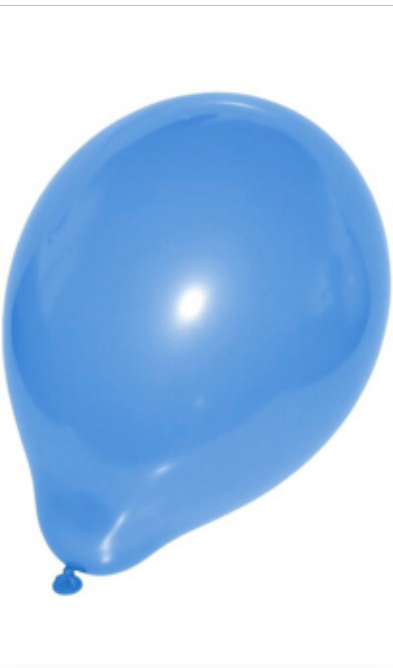25 Ballons "uni", Ø 25cm, blau