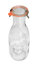 Weck-Saftflasche mit Deckel, Einmachring & Klammern,0,5l