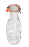 Weck-Saftflasche mit Deckel, Einmachring & Klammern,0,5l