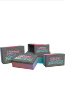 5 Geschenkboxen im Set, rechteckig, Birthday Graffiti