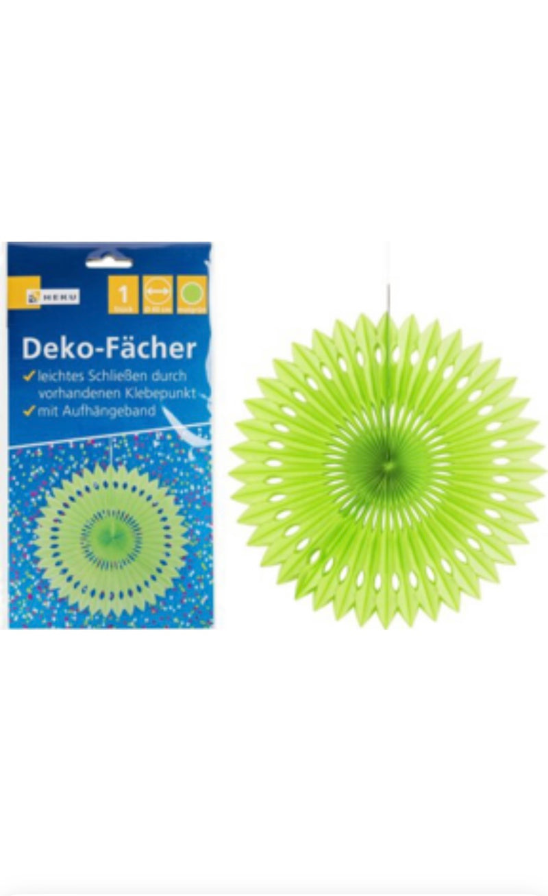 Deko-Fächer, Ø 40cm, maigrün