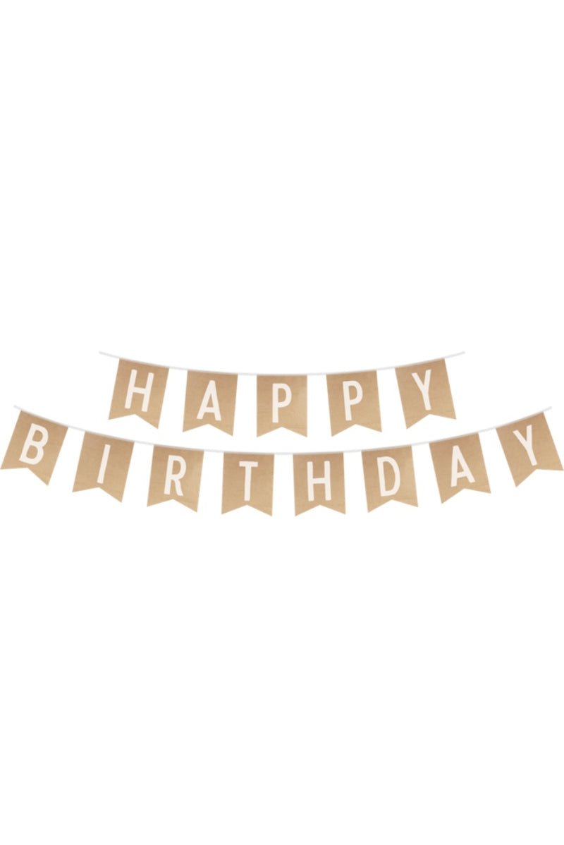 Papier-Wimpelkette "Happy Birthday",L.2,5m,Party Nature