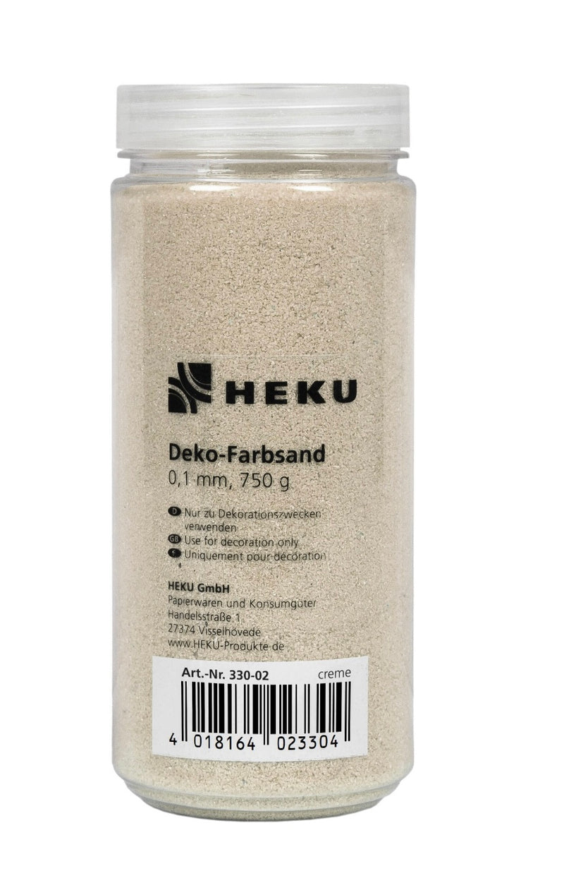 Deko-Farbsand, 0,1mm, ca. 750g, in Zylinderdose, creme