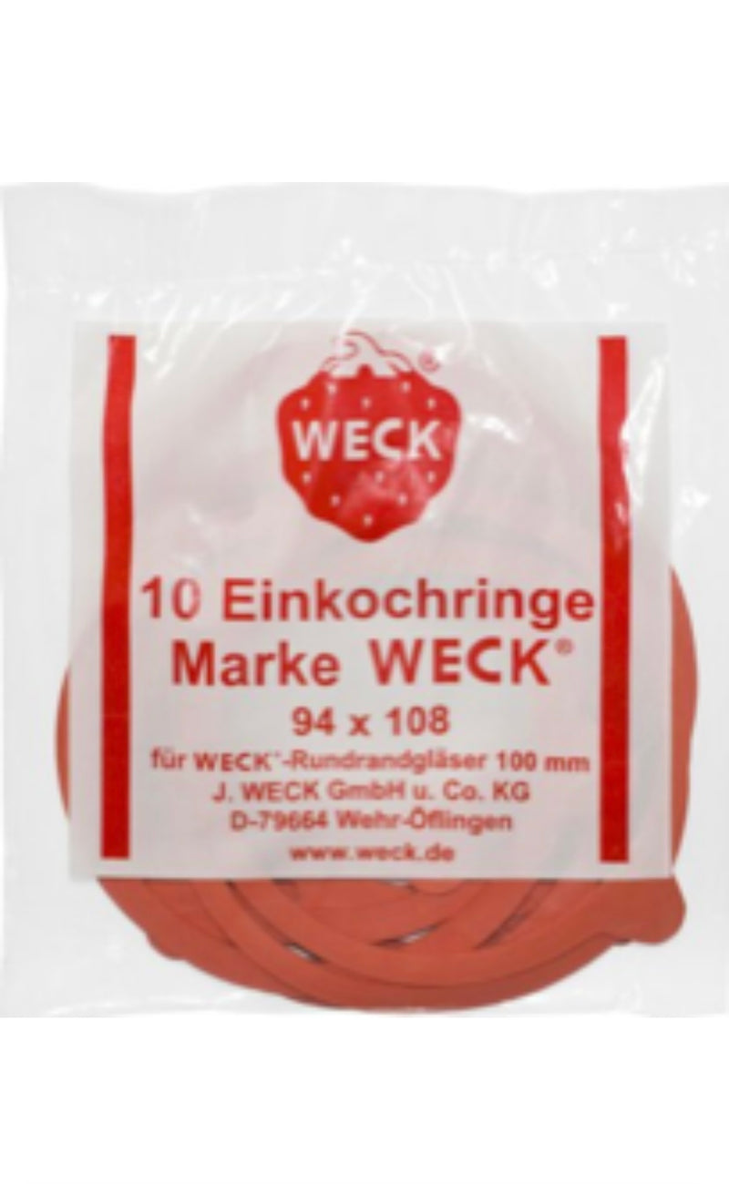 10 Weck-Einkochringe, 94*108mm