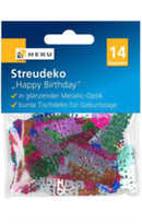 Streudeko "Happy Birthday", 14g, metallic, bunt sortiert