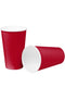 10 Pappbecher "Red Cup", rot, 0,473l/16oz, ca. 320g/m²