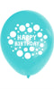 5 Ballons mit Motiv, Ø 25cm, bunt sortiert, Birthday Dots