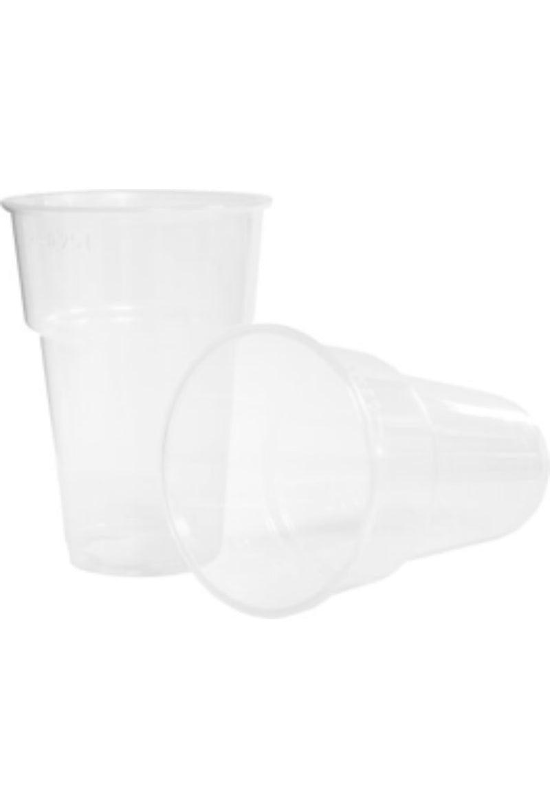 12 Bierbecher, klar, 0,25l, PP, 4,2g