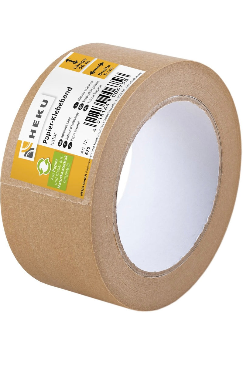 Papier-Klebeband,50m*5cm,natur,ca.110µ(90µPapier+20µ K.)