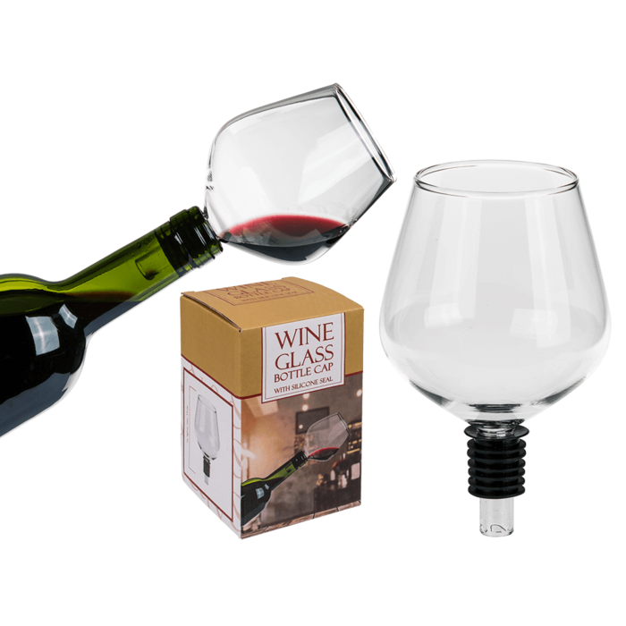 Glas-Flaschenaufsatz mit Silikondichtung,