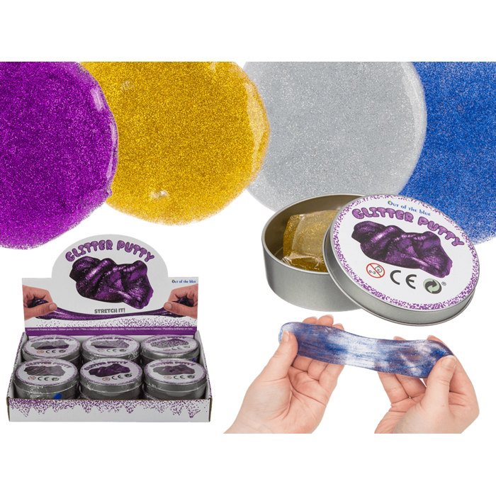 Glitzernde Knete in Dose, ca. 60 g,