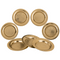 Goldfarbener Edelstahl-Schmuckteller,