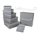 Graue Geschenkkartonage, Lieblingsmensch,