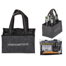 Graue Männerhandtasche mit 6 Fächern,