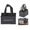 Graue Männerhandtasche mit 6 Fächern,