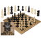 Holz-Brettspiel, Schach, ca. 28,5 x 28,5 cm,