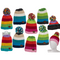 Kinder-Kuschel-Mütze mit Bommel, Rainbow Colours,