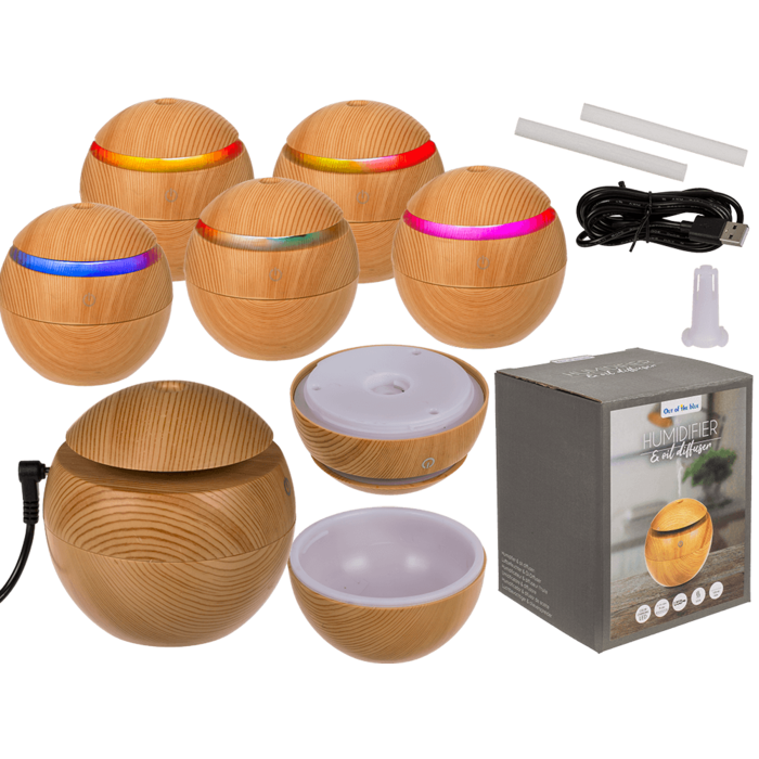 Luftbefeuchter/Öl-Diffuser, Wooden Optic I,