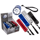 Metall-Taschenlampe mit 9 LED, ca. 8,5 cm,