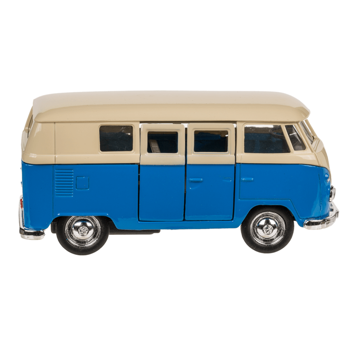 Modellauto mit Rückziehmotor, VW T1 Bus 1963,