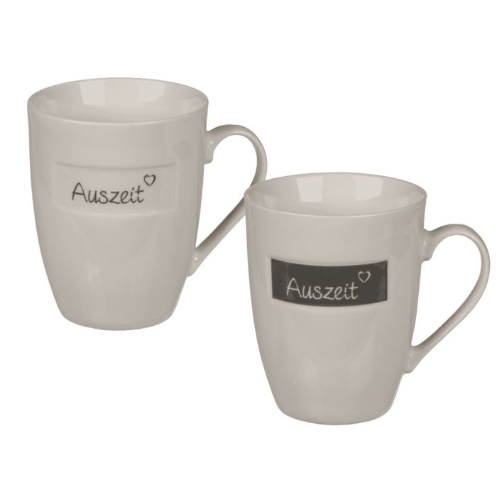 New Bone China-Becher, Auszeit, ca. 10 x 8 cm,