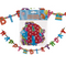 Papier-Girlande, Happy Birthday, L: ca. 1,55 m,