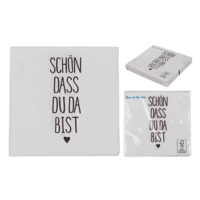 Papier-Servietten, Schön dass du da bist,