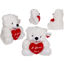 Plüsch-Bär mit rotem Herz, I love you, ca. 22 cm