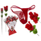 Rose mit rotem G-String, ca. 43 cm,