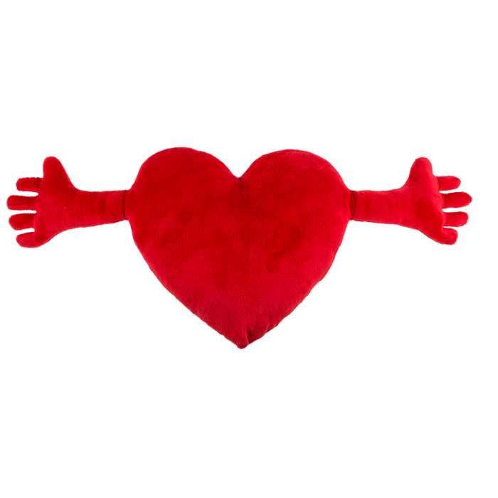 Rotes Plüschherz mit Armen, ca. 70 cm