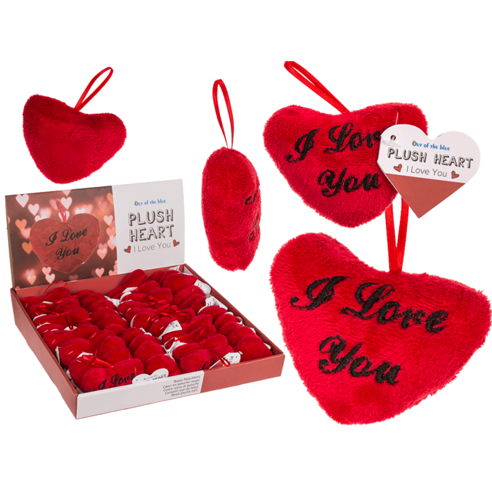 Rotes Plüschherz, I love you, ca. 10 cm,