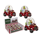 Schneekugel, Weihnachtsfiguren, auf Auto-Sockel,