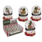 Schneekugel, Weihnachtsmann & Rentier,
