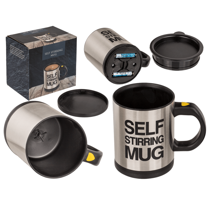 Selbstumrührender Edelstahl-Becher