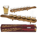 Shooter-Gläser, 6er Set mit Holzlatte,