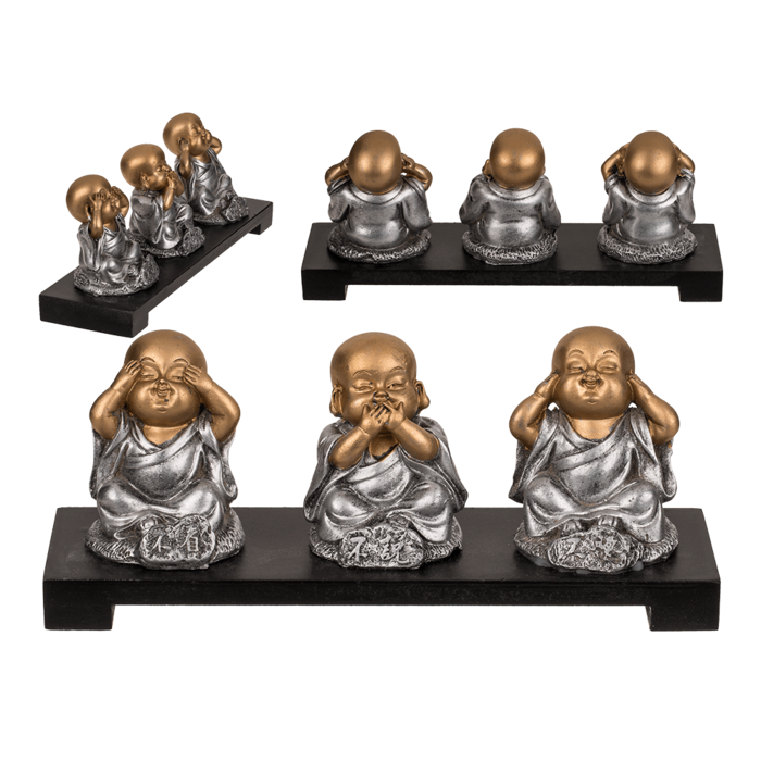 Sitzende Deko-Figur, Buddha (nichts böses sehen,