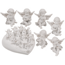Sitzender Engel mit Kristallherz, ca. 5 cm,